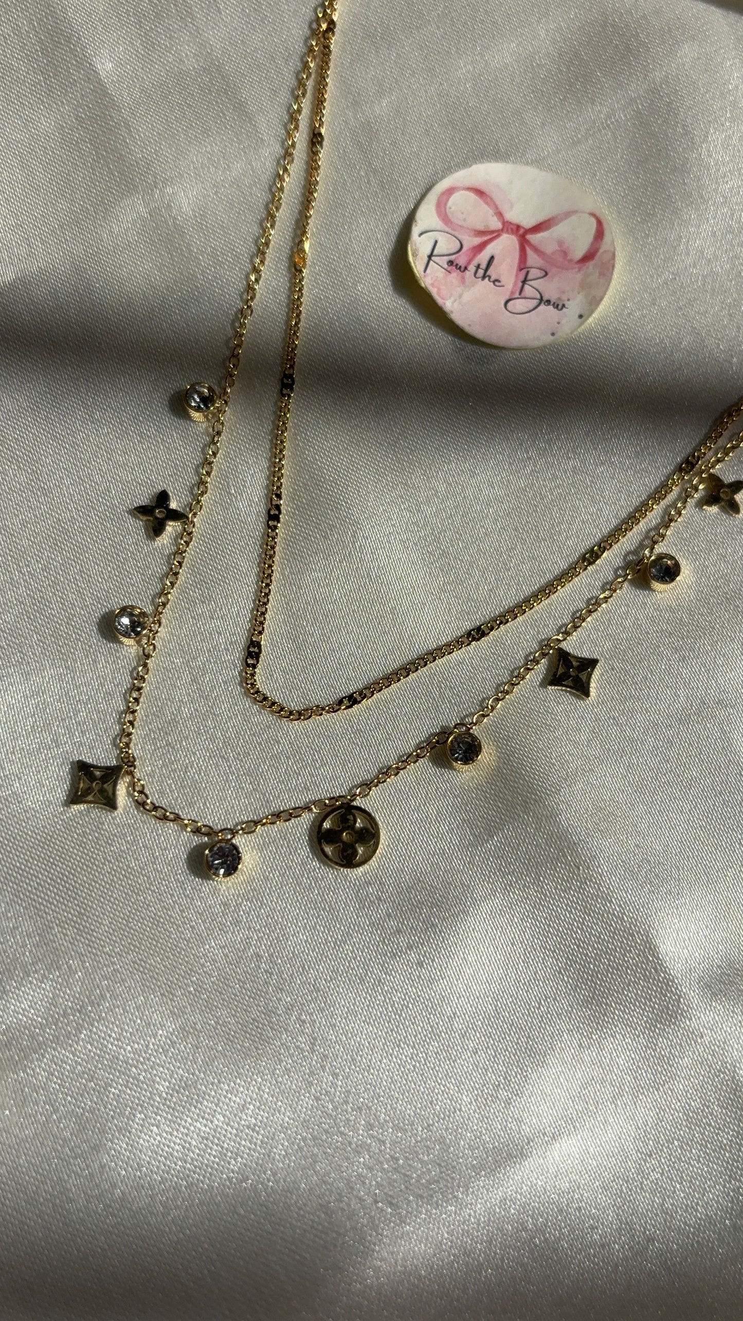 Double layer chain necklace