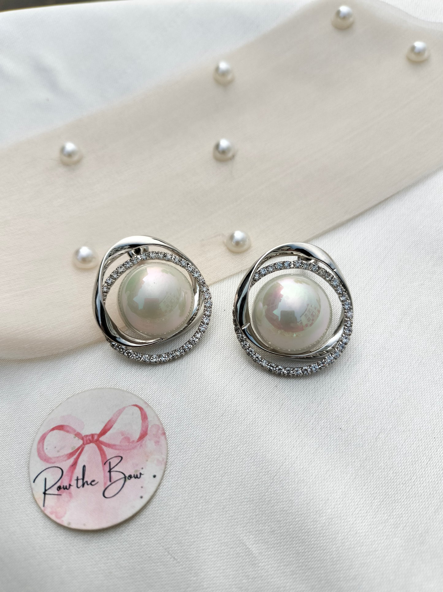 Pearl Nest Stud Silver