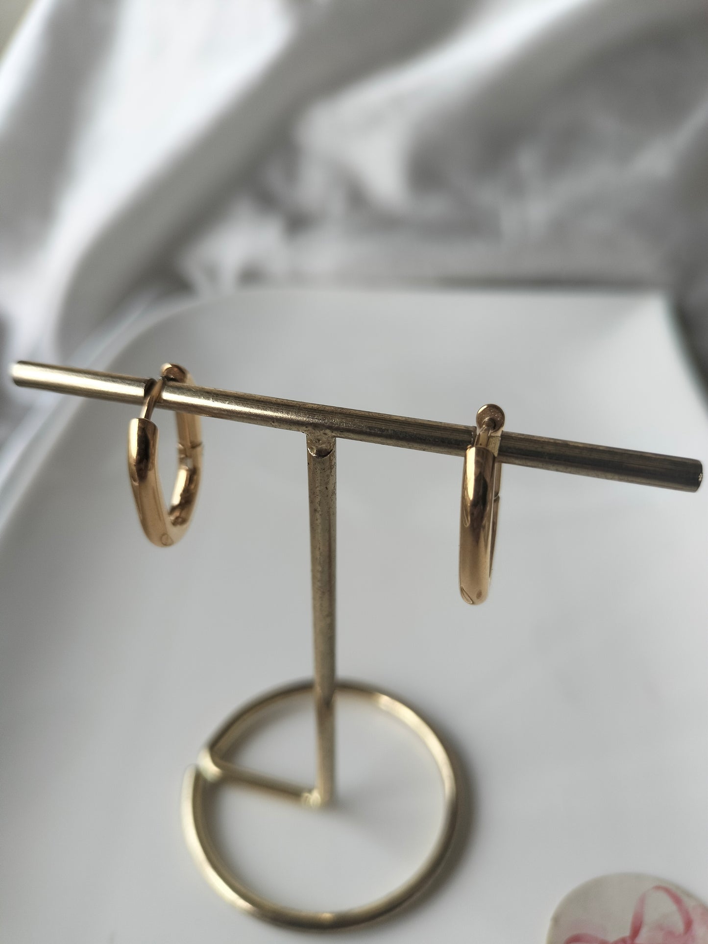 Tiny Square metallic hoop