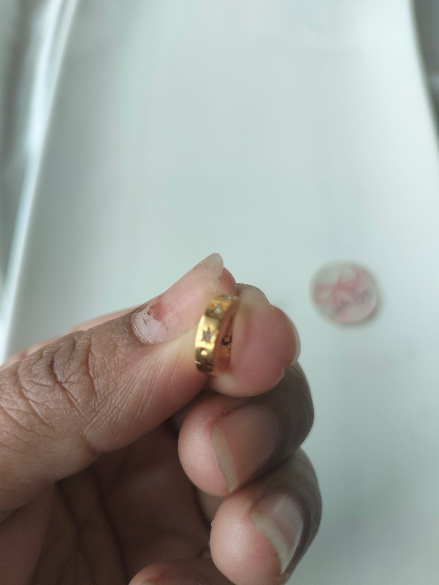 Star studded metallic hoop