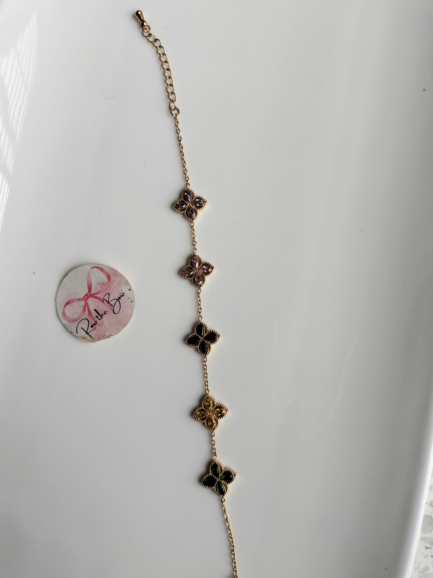 Multi stone clovar Bracelet