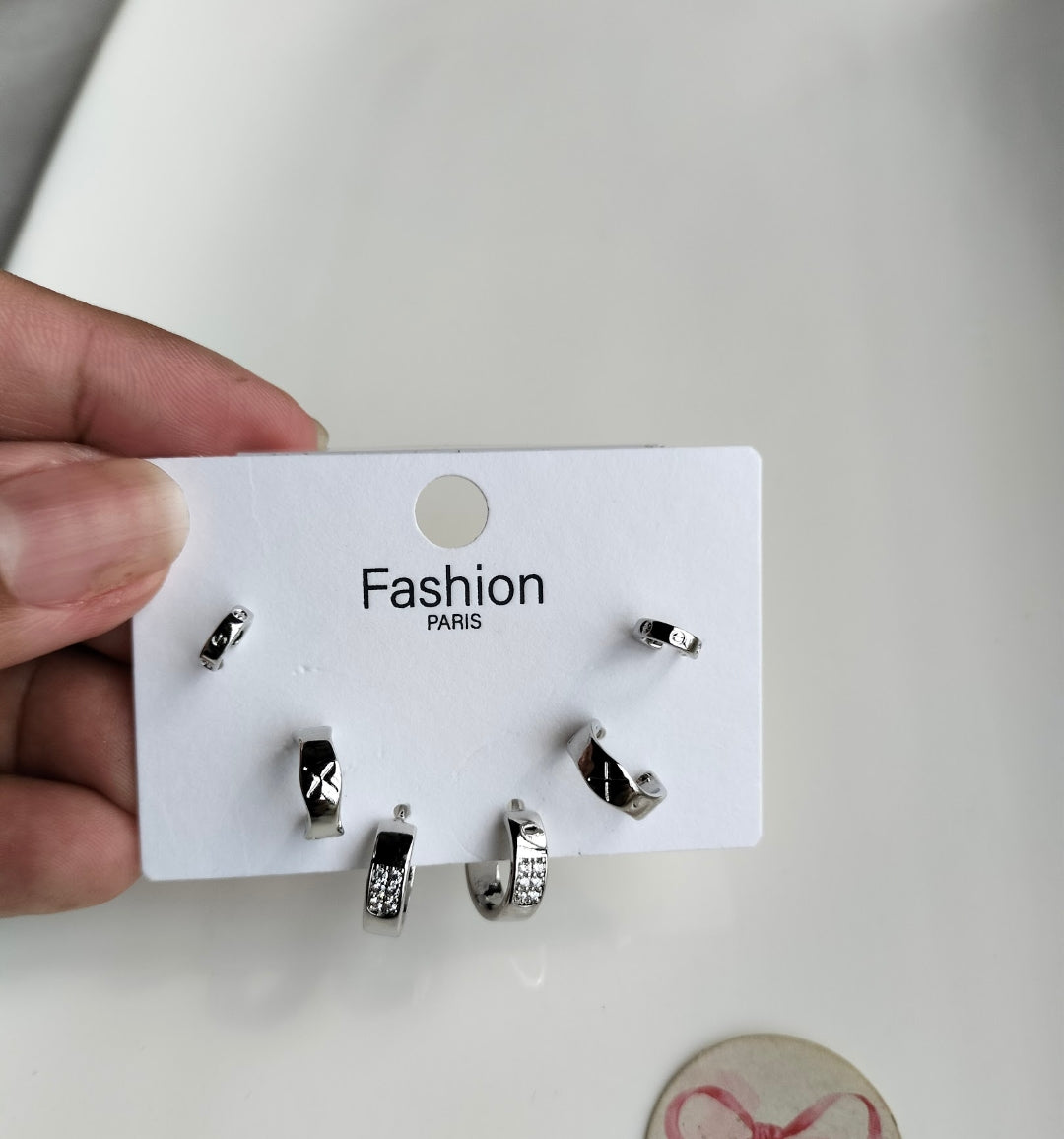 Fashion Stud set Silver