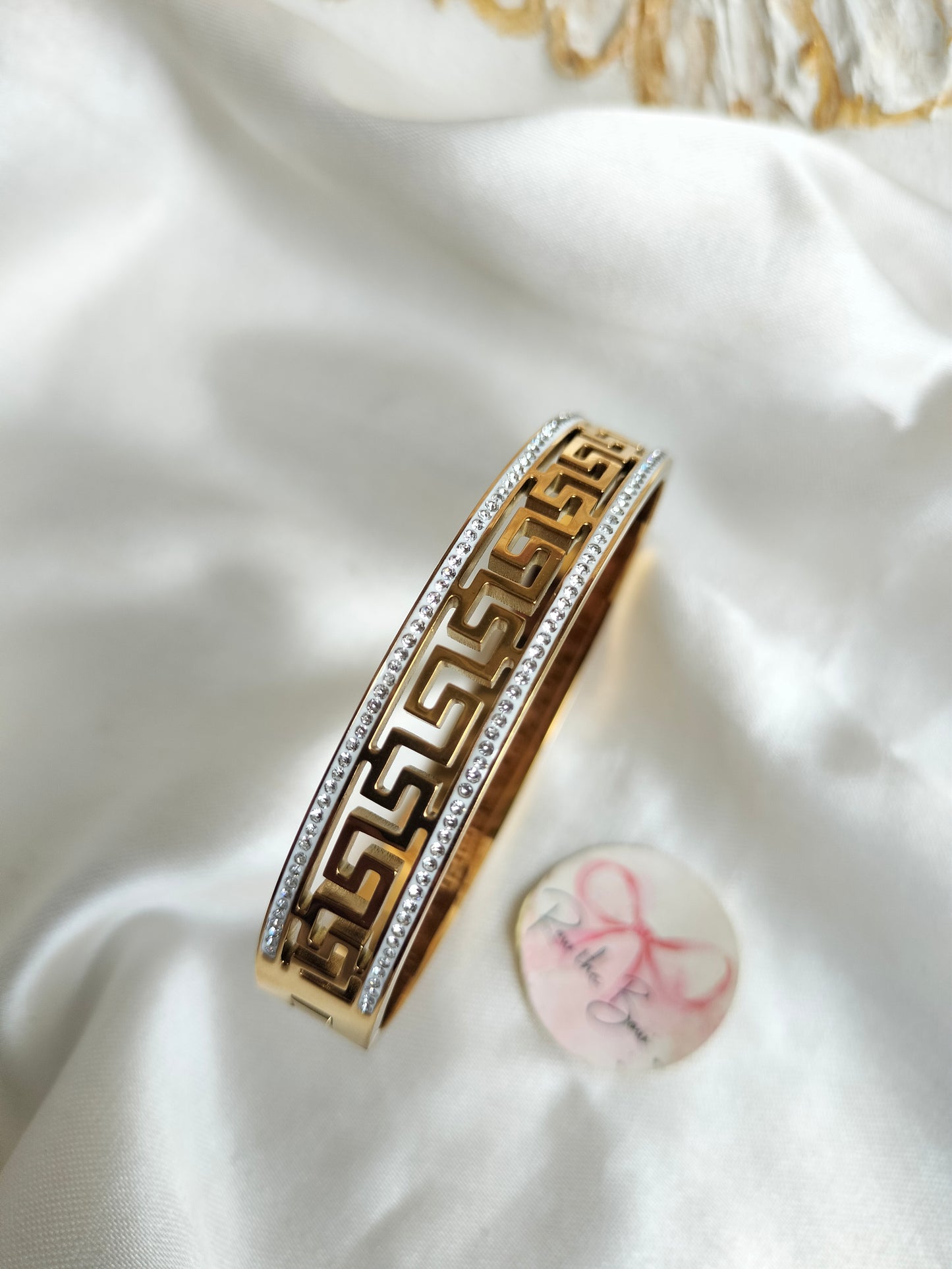 S cross bangle bracelet