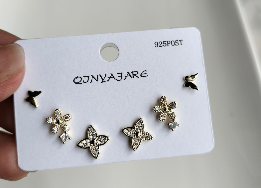Butterfly Leaf Stud Set