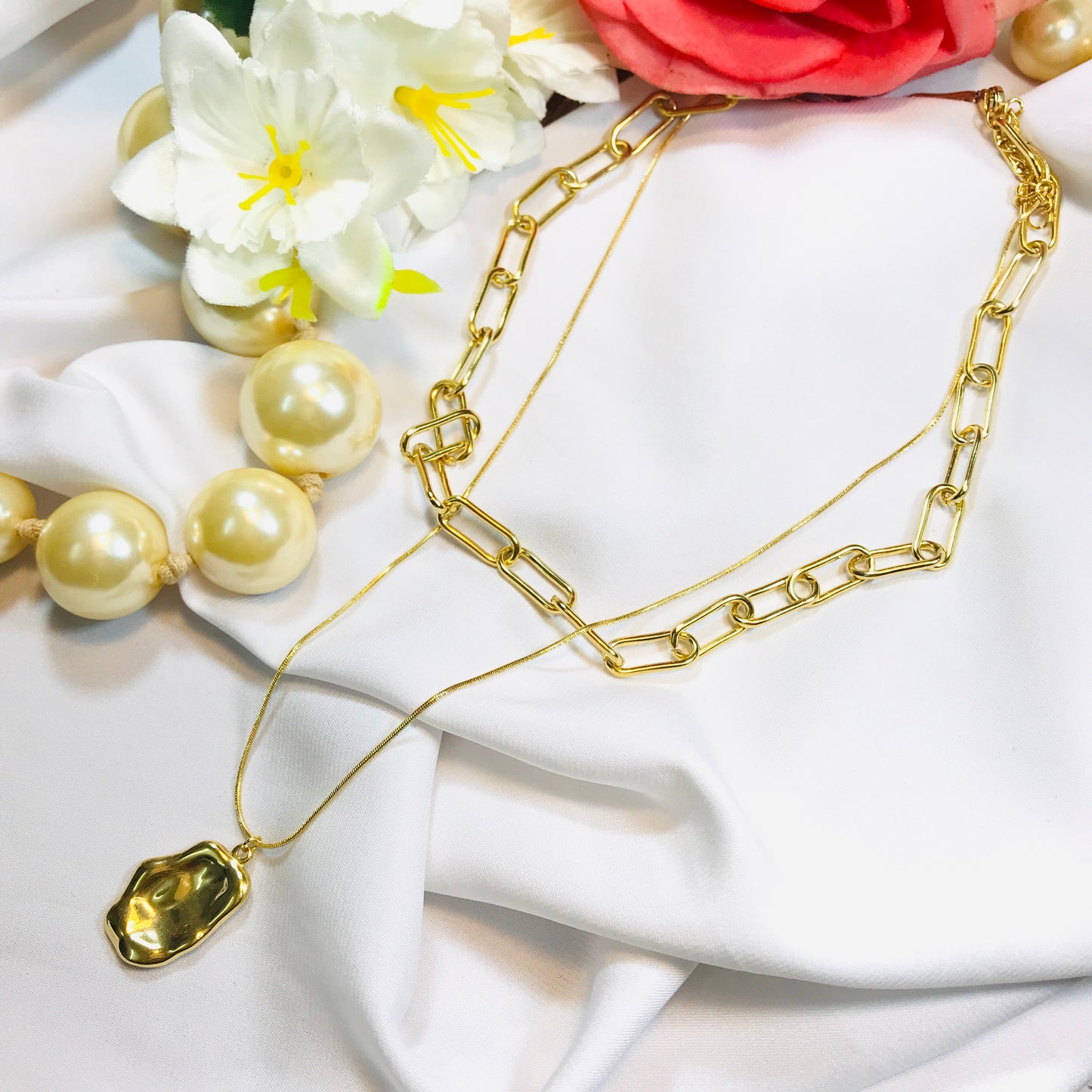 Uncut Shackle Stainless Necklace