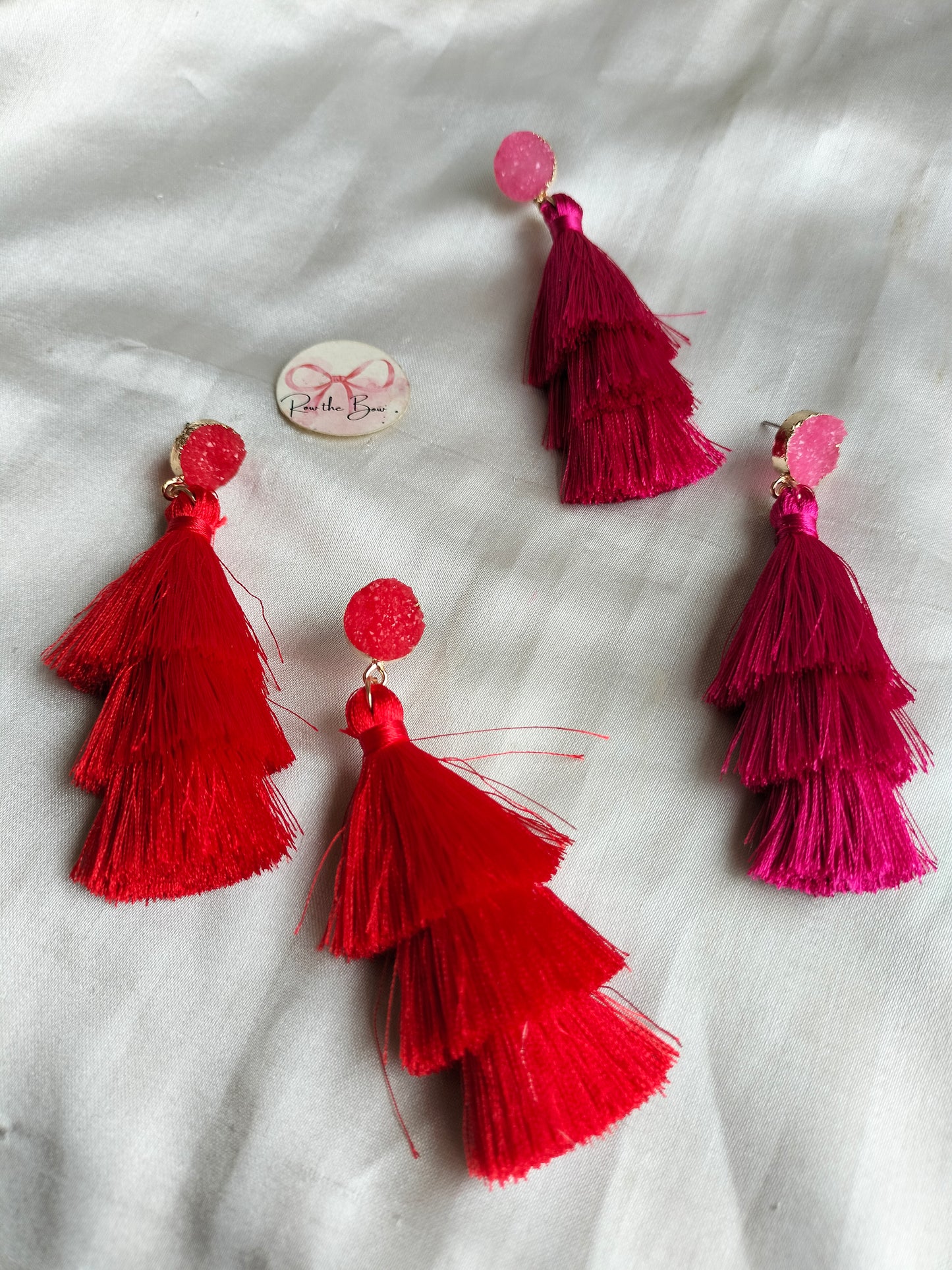 Red Tassel Earring