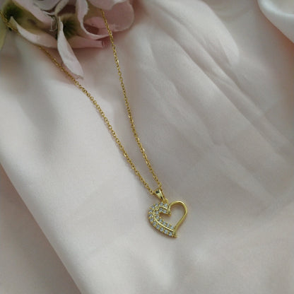 Golden Heart Ss pendant