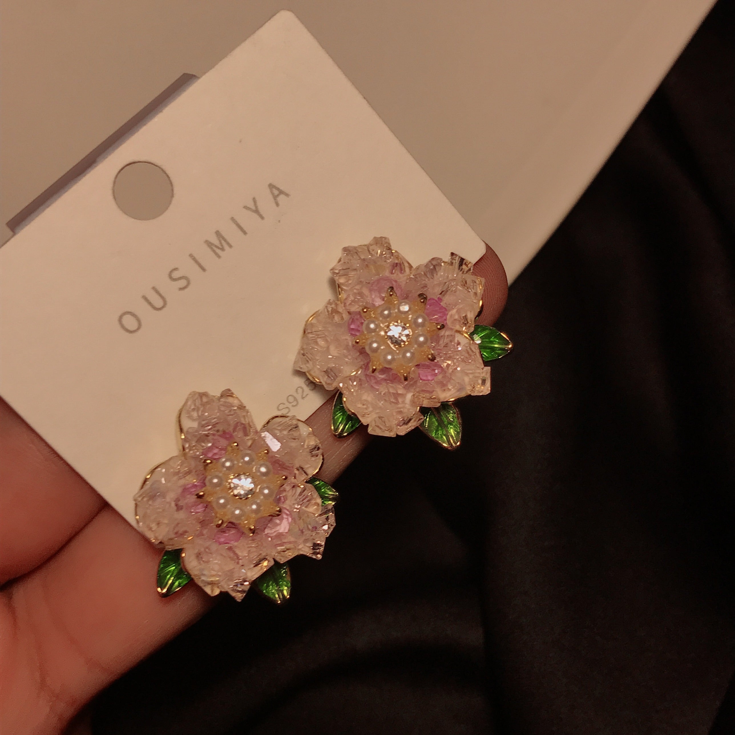 Pink Floral Earring