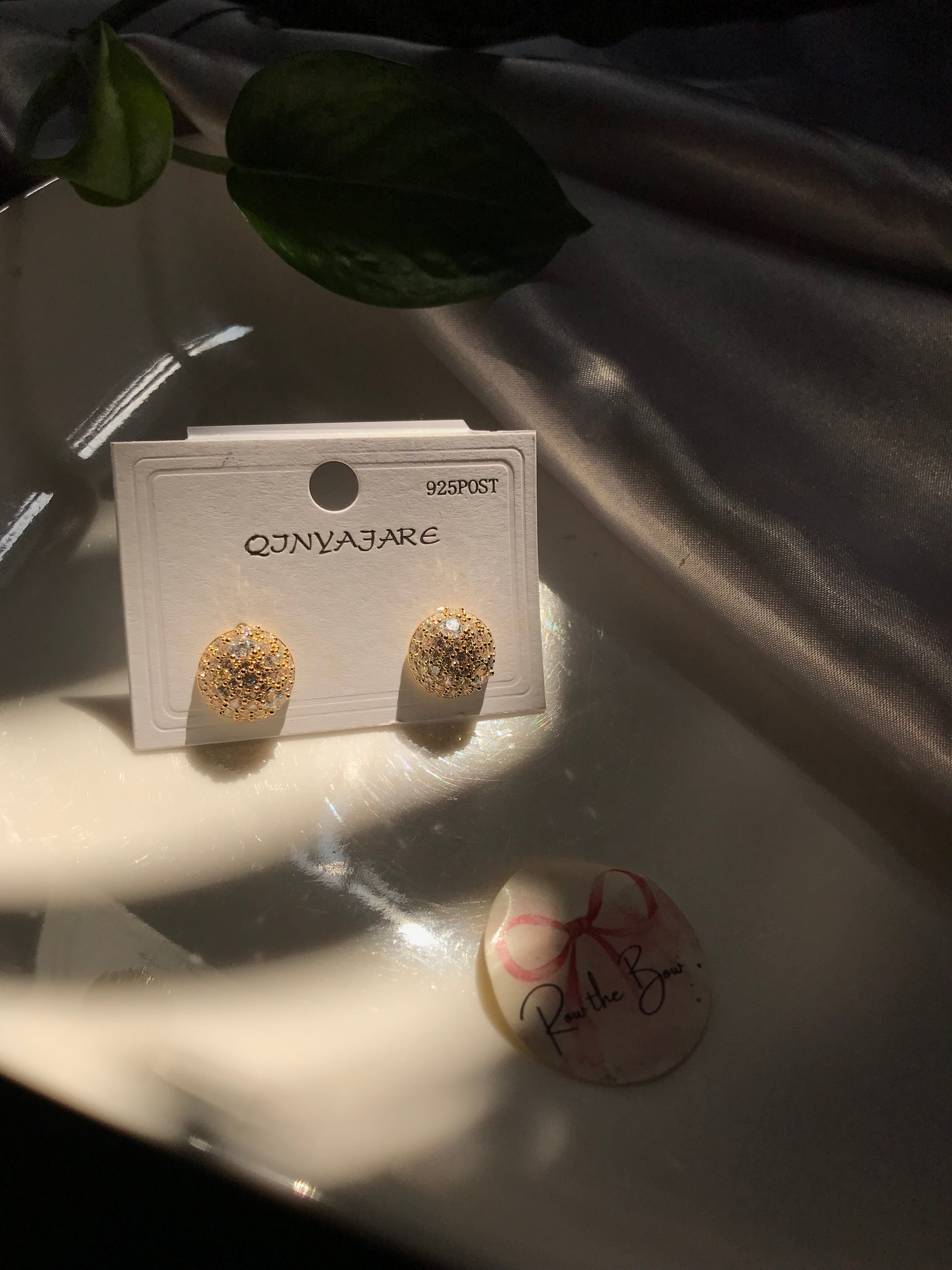 Button Earring(Golden)