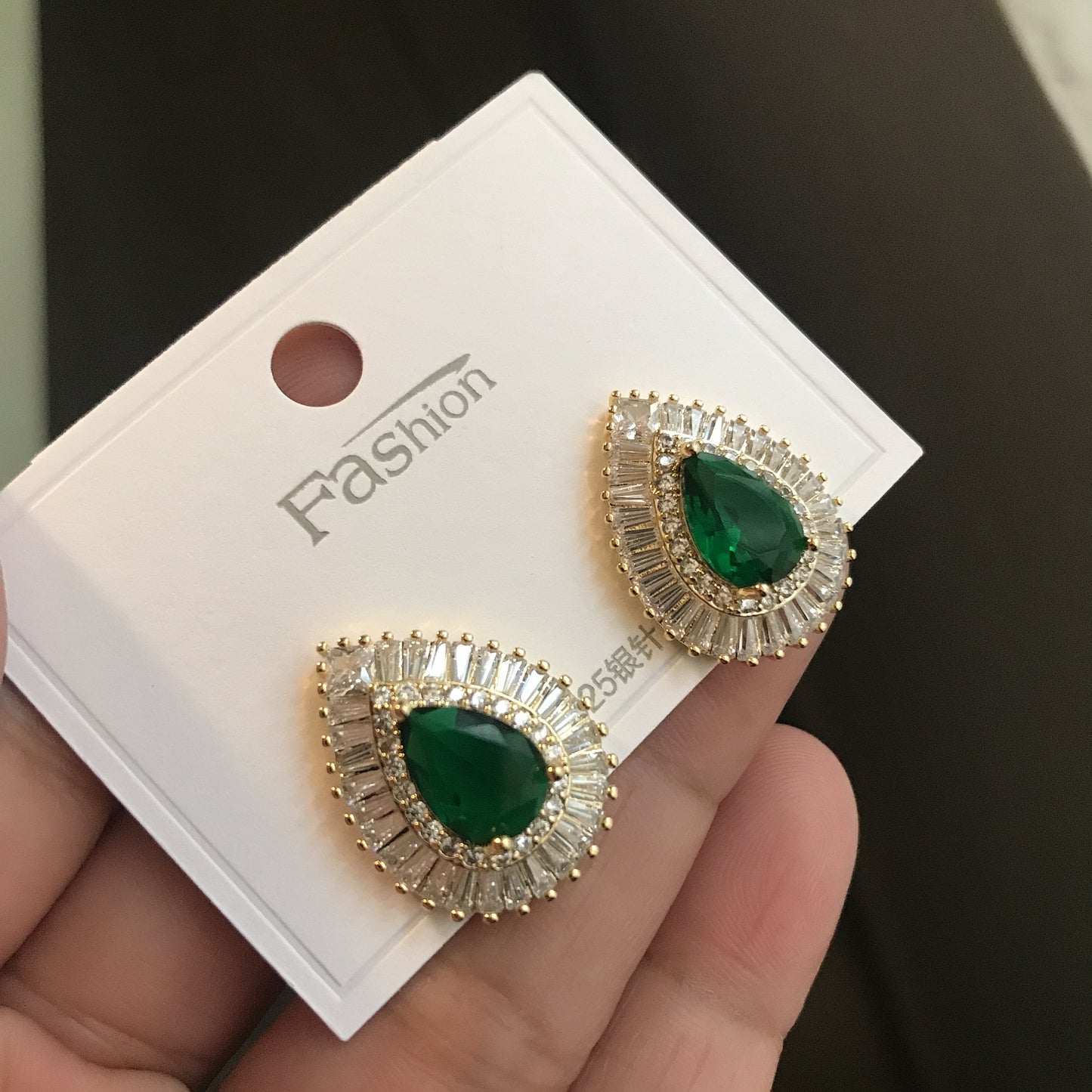 Green Crystal earring