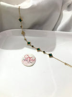 Load image into Gallery viewer, Green adjustable tiny bracelet
