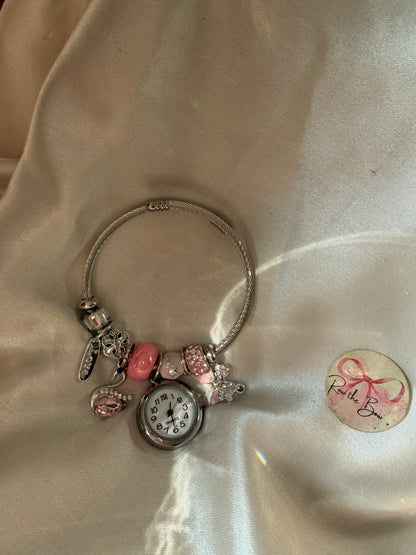 Charm watch pink