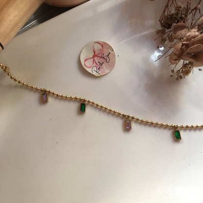 Multi Stone Adjustable Bracelet