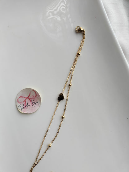 Heart layer Chain Bracelet