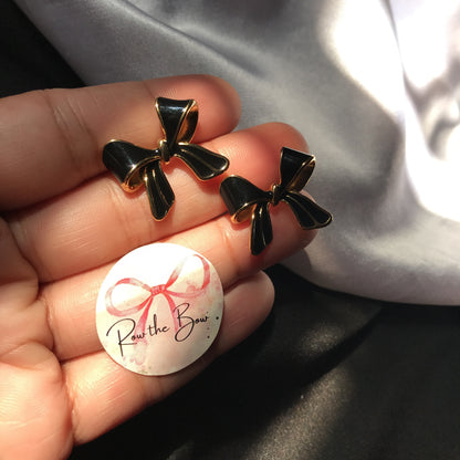 Black Bow earring