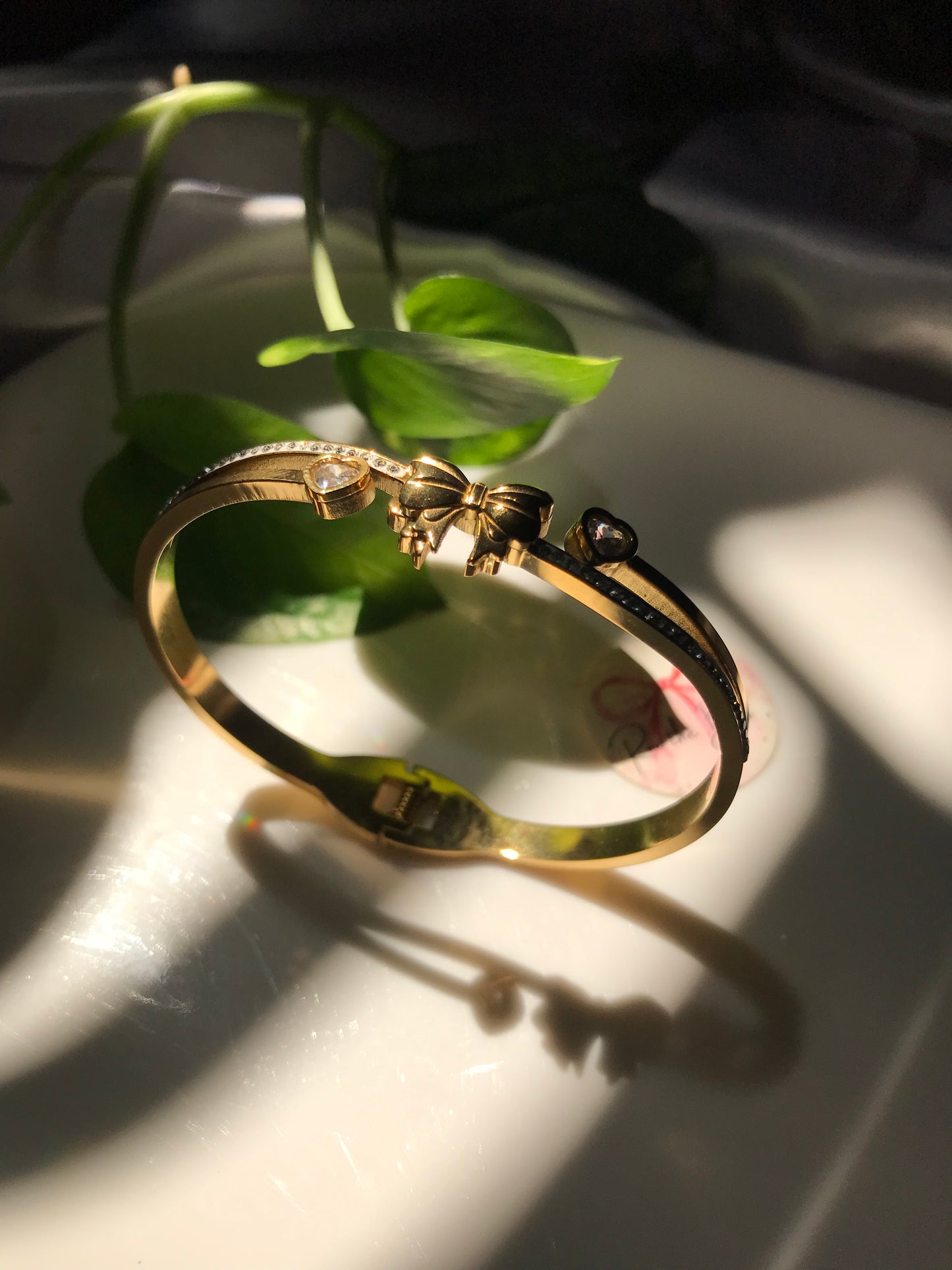 bow and heart bracelet