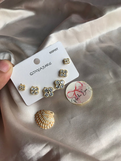 Leaf Stud Set Golden-02