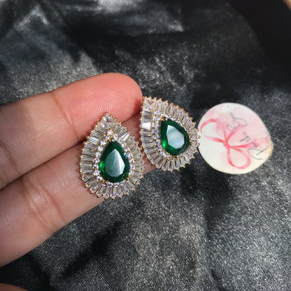 Green Crystal earring