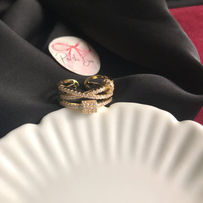 Zircon nail finger ring