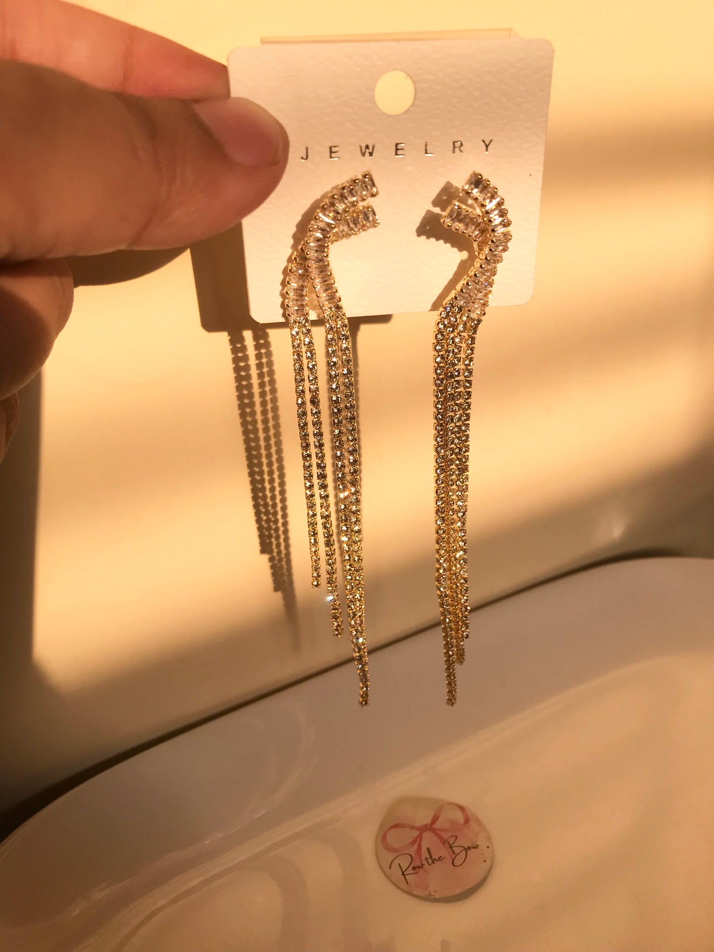 Golden Chain Long Earring-01