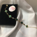 Load image into Gallery viewer, Green adjustable tiny bracelet
