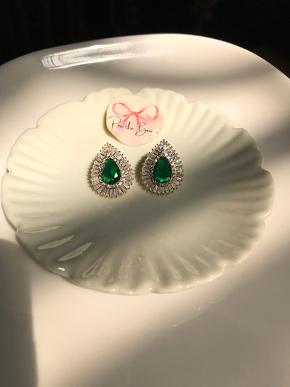 Green Crystal earring