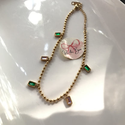 Multi Stone Adjustable Bracelet