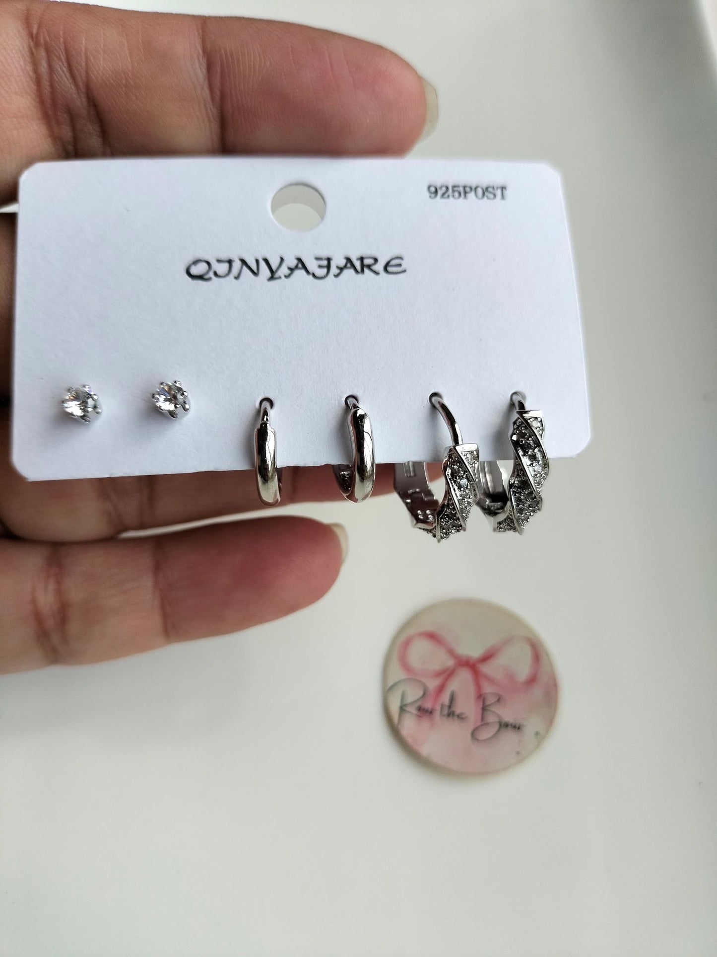 Zirconia stone stud set