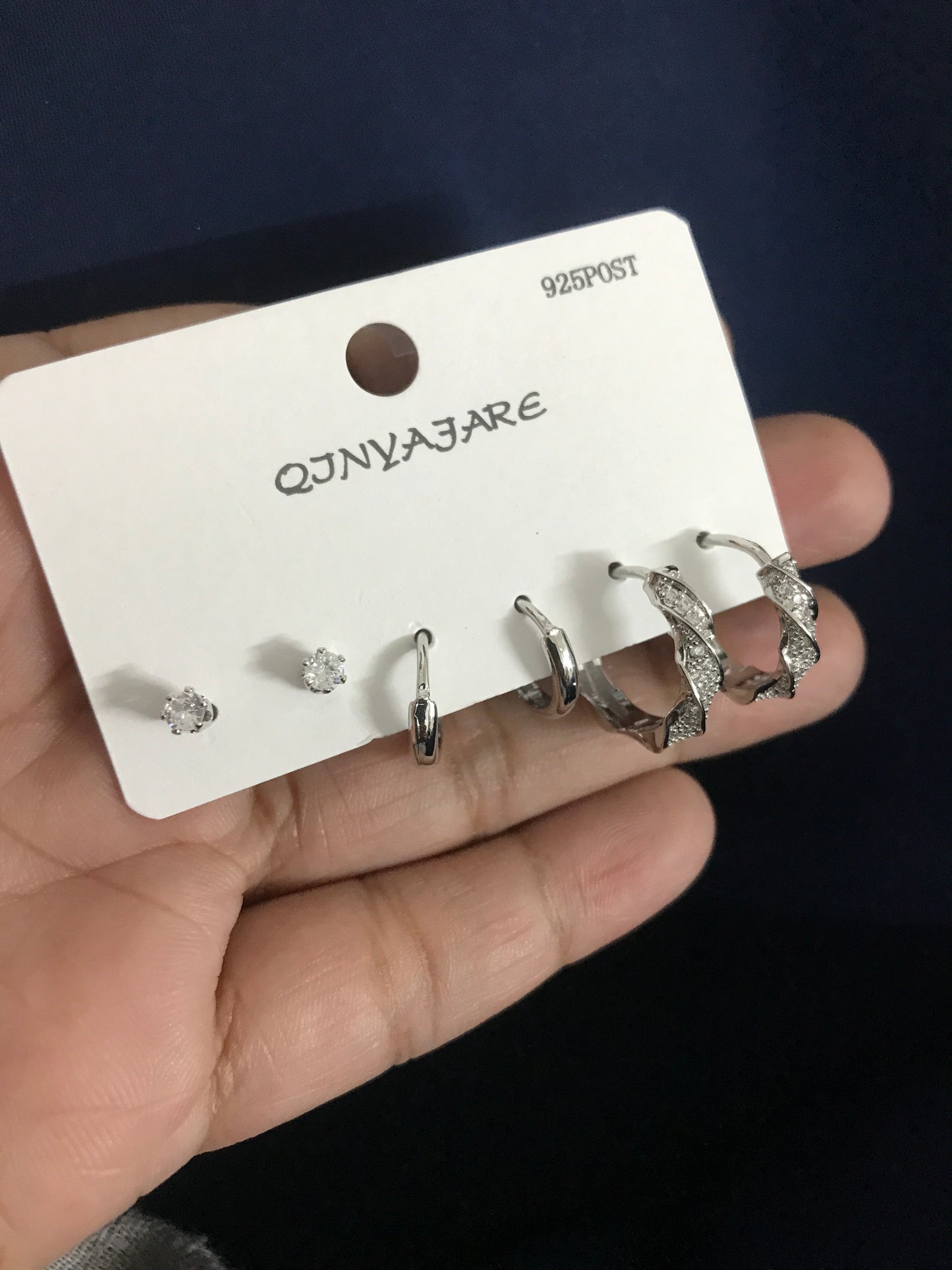 Zirconia stone stud set