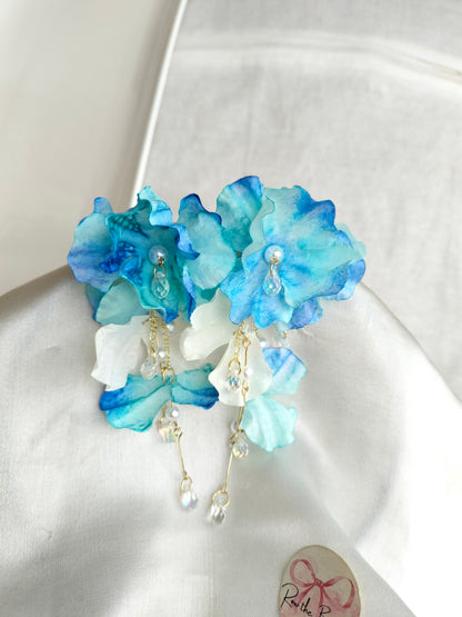 Blue Floral Earring
