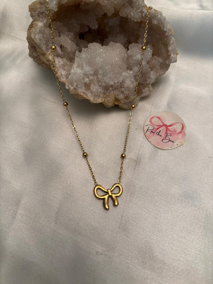 Golden Bow Pendant