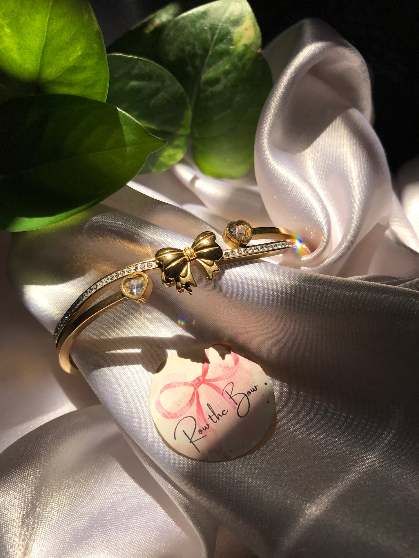 bow and heart bracelet