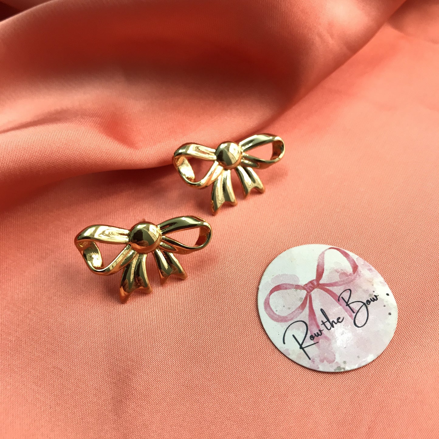 Golden Bow Metallic Earring