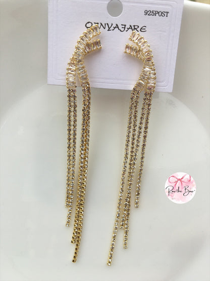 Golden Chain Long Earring-01