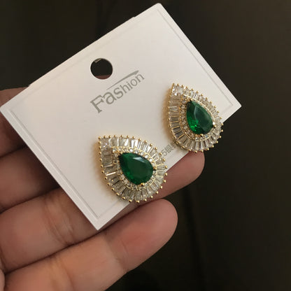 Green Crystal earring