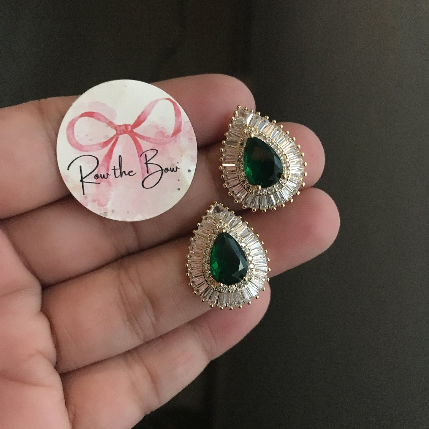 Green Crystal earring
