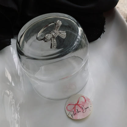 Bow pearl Ring Silver