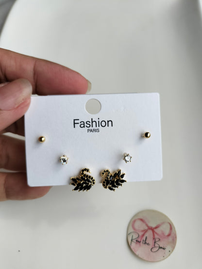 Swan Stud Set