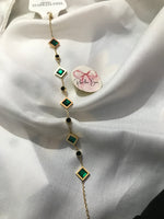 Load image into Gallery viewer, Green adjustable tiny bracelet
