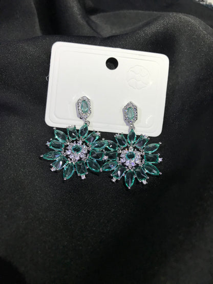 Minty floral Earring
