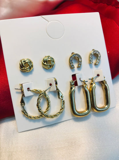 4 Pair stud Set