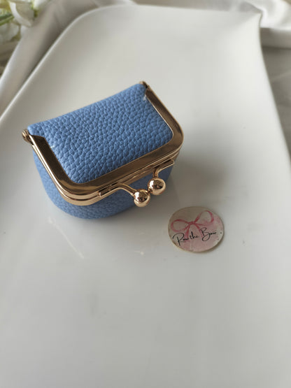 Leather Coin Purse Blue