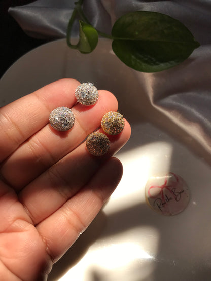 Button Earring(Silver)