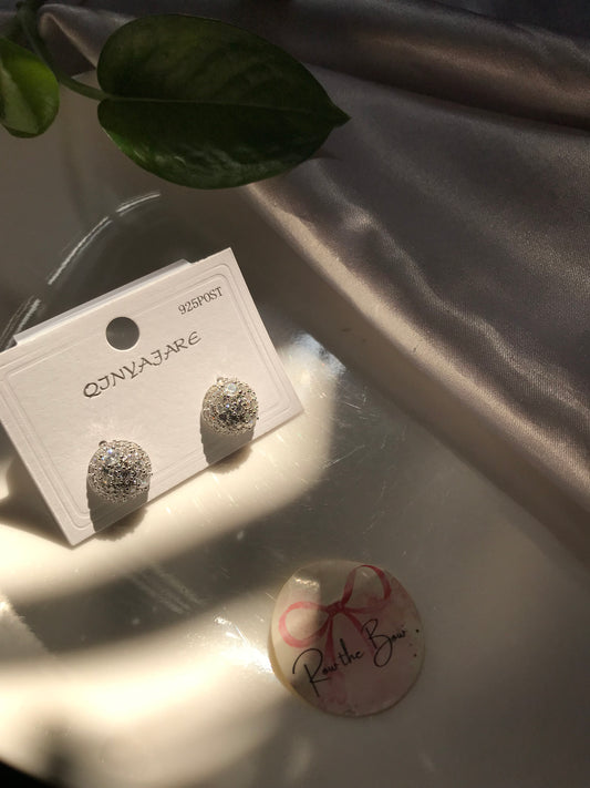 Button Earring(Silver)