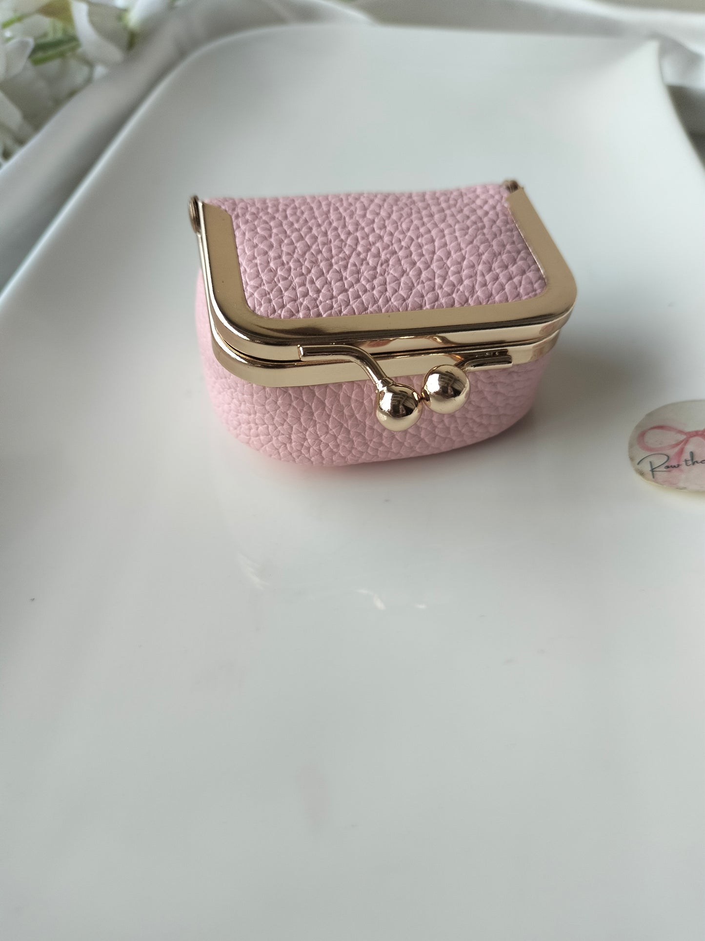 Leather Coin Purse Pink