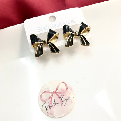 Black Bow earring