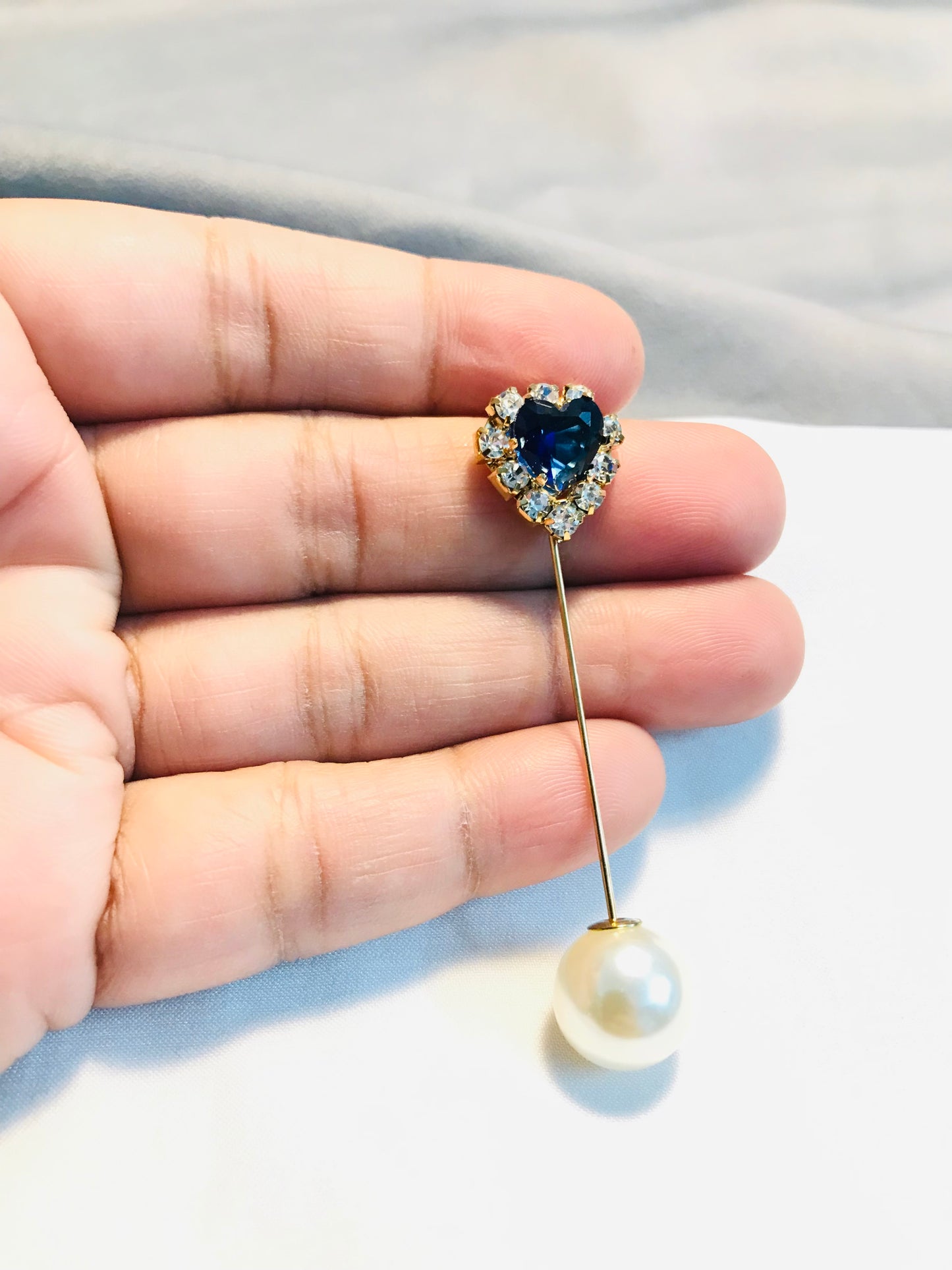 Hijab pearl/stone pin 06