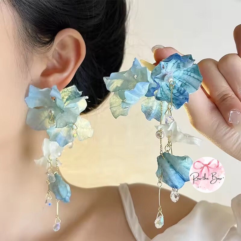 Blue Floral Earring