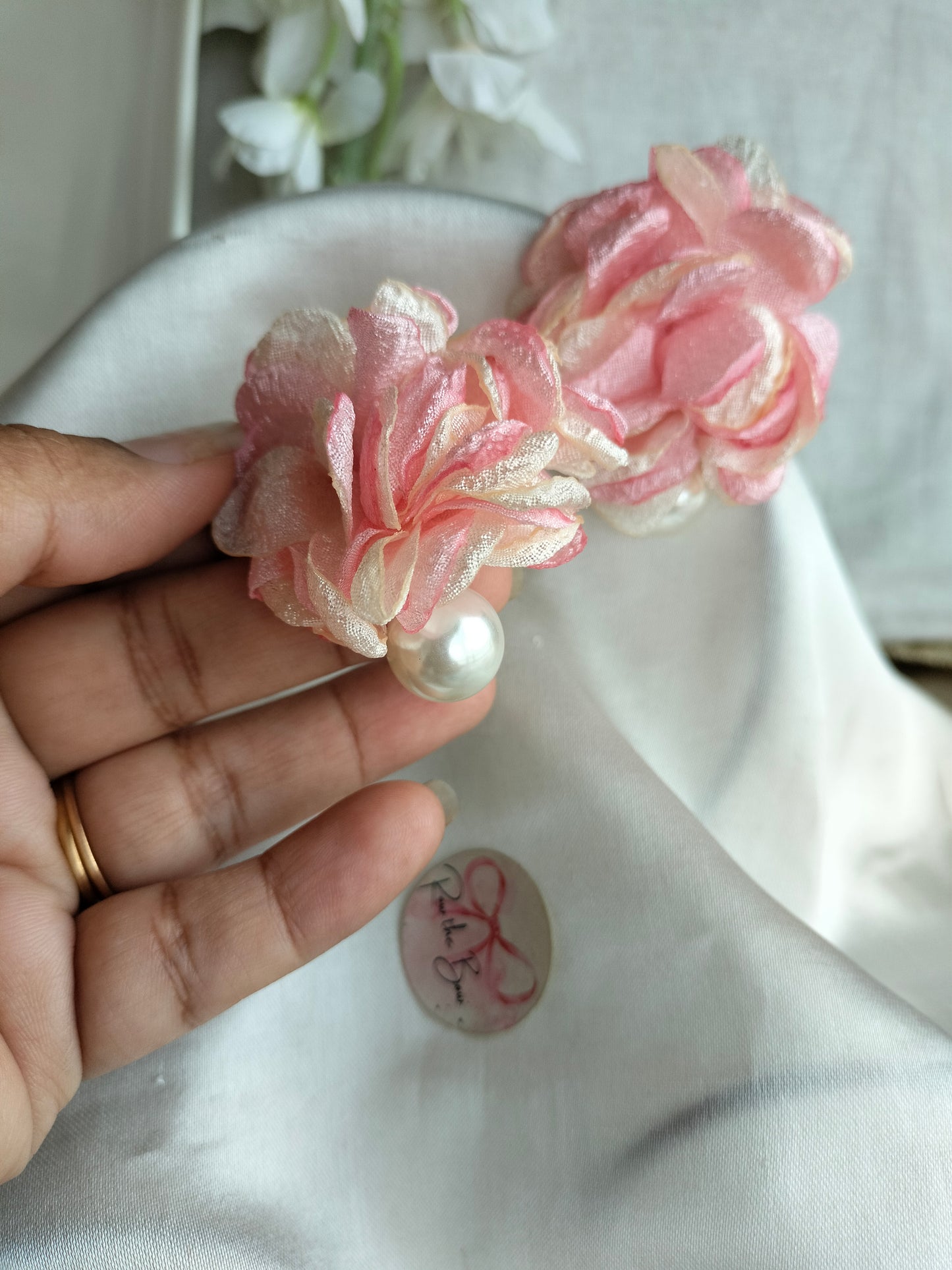 Pinkish Floral Earring