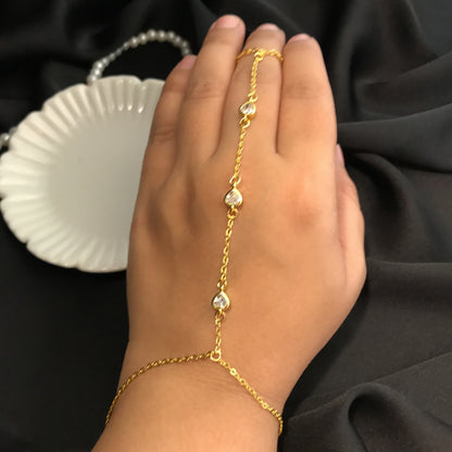 Aliban heart Ring Chain Bracelet-02